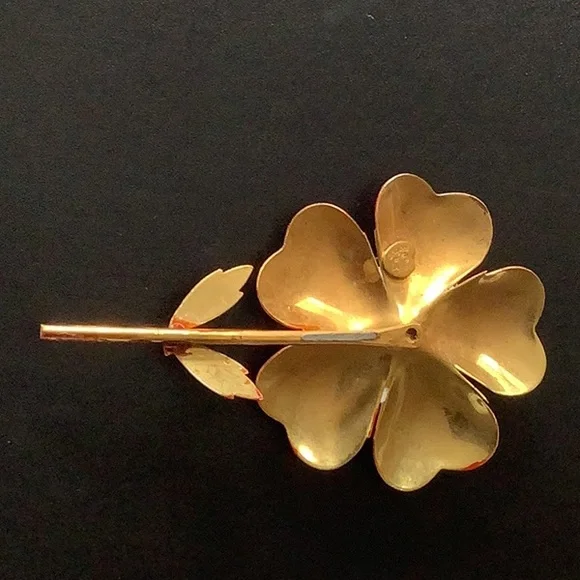 Vintage Enamel Flower Pin 1960s Joseph Magnin - Picture 2 of 4